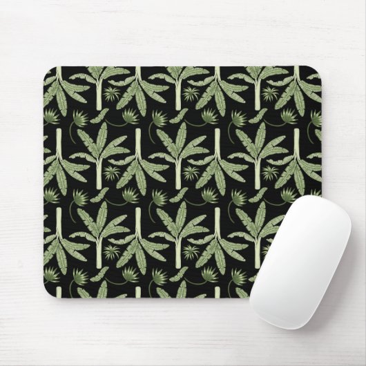 Tropical palm trees seamless pattern muismat (Met muis)