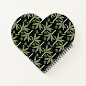 Tropical palm trees seamless pattern notitieboek (Achterkant)