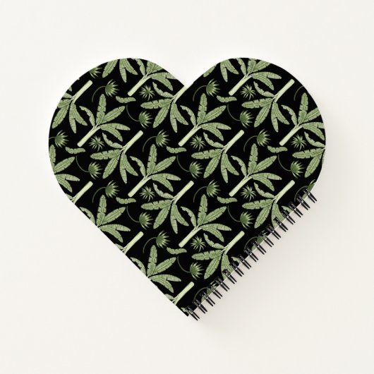 Tropical palm trees seamless pattern notitieboek (Achterkant)