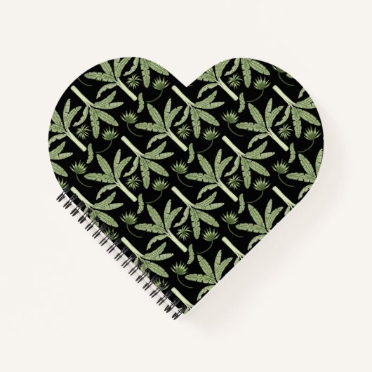 Tropical palm trees seamless pattern notitieboek (Voorkant)