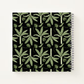 Tropical palm trees seamless pattern notitieboek (Achterkant)