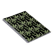 Tropical palm trees seamless pattern notitieboek (Rechterzijde)