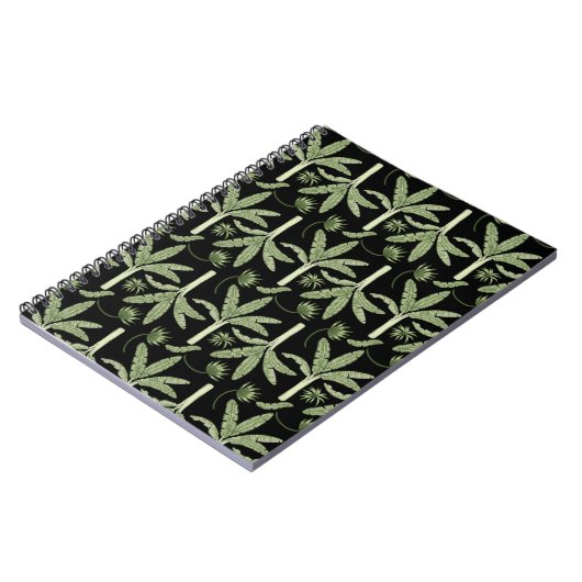 Tropical palm trees seamless pattern notitieboek (Linkerzijde)