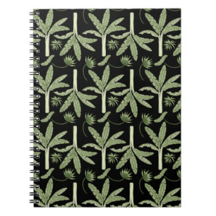 Tropical palm trees seamless pattern notitieboek