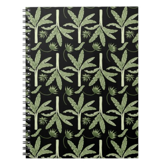 Tropical palm trees seamless pattern notitieboek (Voorkant)