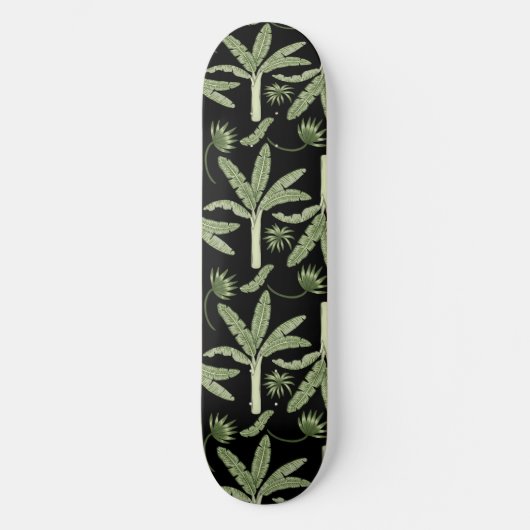 Tropical palm trees seamless pattern persoonlijk skateboard (Voorkant)