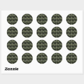 Tropical palm trees seamless pattern ronde sticker (Vel)