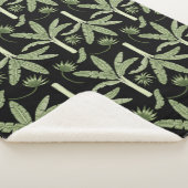 Tropical palm trees seamless pattern sherpa deken (3/4)