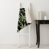Tropical palm trees seamless pattern sherpa deken (In situ)