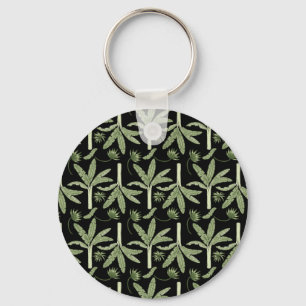 Tropical palm trees seamless pattern sleutelhanger
