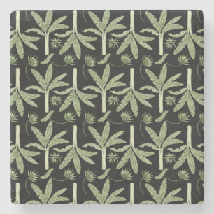 Tropical palm trees seamless pattern stenen onderzetter