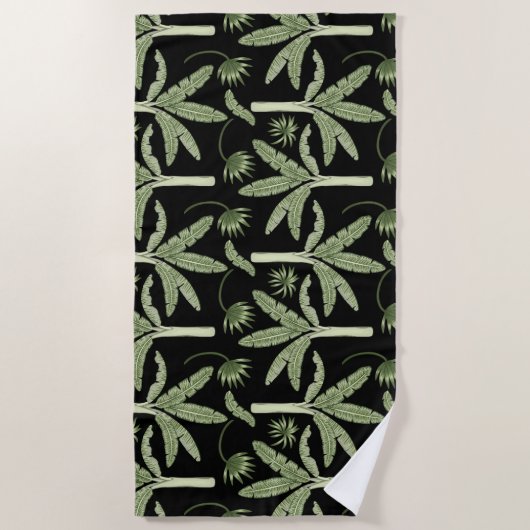 Tropical palm trees seamless pattern strandlaken (Voorkant)