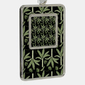 Tropical palm trees seamless pattern verzilverd omlijst ornament (Rechts)