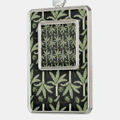 Tropical palm trees seamless pattern verzilverd omlijst ornament (Links)