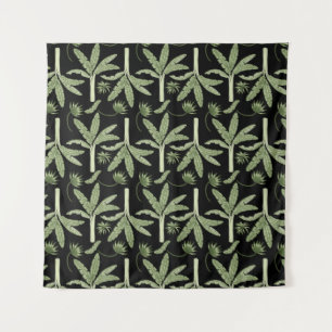 Tropical palm trees seamless pattern wandkleed