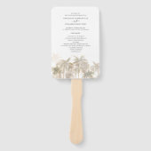 Tropical Palm Trees Wedding Program Handwaaier (Voorkant)