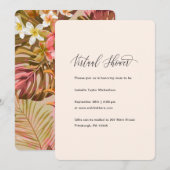 Tropical Palm verlaat virtueel Baby shower Kaart (Voorkant / Achterkant)