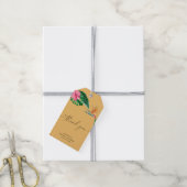 Tropical Palm Waterverf Geometrisch dank u Cadeaulabel (Met Touw)