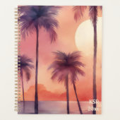 Tropical Palms at Sunset Planner (Voorkant)