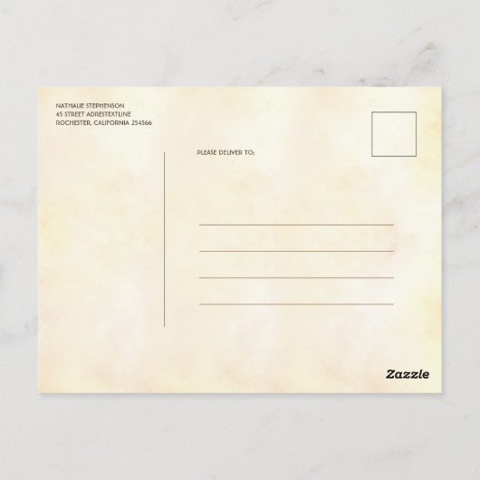 Tropical Palms Beach Romantisch Save the Date Briefkaart (Achterkant)