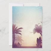 Tropical Palms Beach Vrijgezellenfeest Kaart (Achterkant)