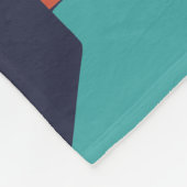 Tropical Palms on Geometric Sunset Background Fleece Deken (Hoek)