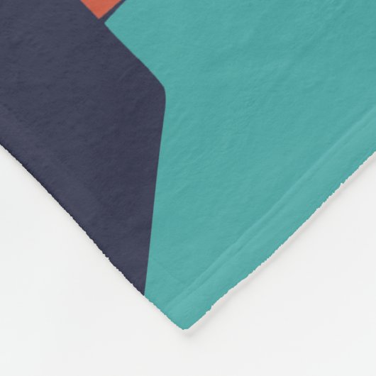 Tropical Palms on Geometric Sunset Background Fleece Deken (Hoek)