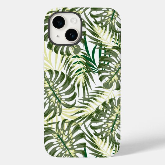 Tropical Palms Print iPhone 14 Hoesje (Achterkant)