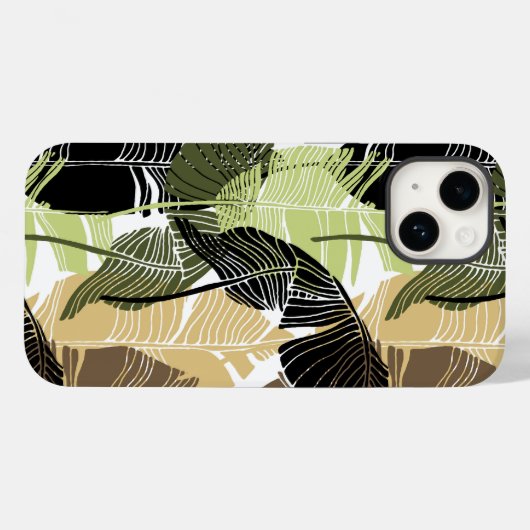 Tropical Palms Print iPhone 14 Hoesje (Achterkant (horizontaal))