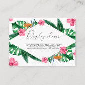 Tropical palms vrijgezellenfeest - Display shower Informatiekaartje (Voorkant)