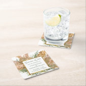 Tropical Pampas Grass Wedding Save the Date Kartonnen Onderzetters (Insitu)