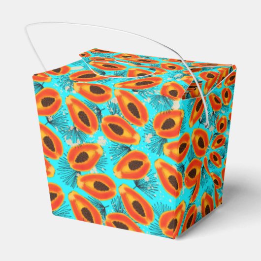 Tropical Papaya Bedankdoosjes (Achterkant)