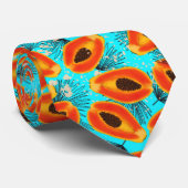 Tropical Papaya Stropdas (Opgerold)