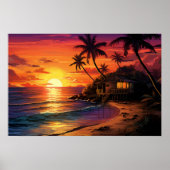 Tropical Paradise - Ai Poster (Voorkant)