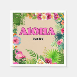 Tropical Paradise Baby shower: Aloha Baby Napkins Servet