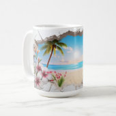 Tropical Paradise Beach - 3D Mok (Voorkant links)