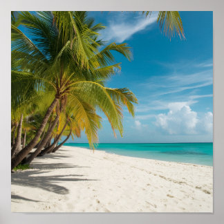 Tropical Paradise Beach Poster