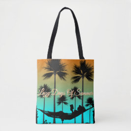 Tropical Paradise Beach Style Canvas tas