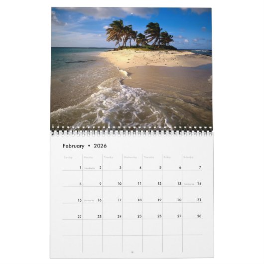 Tropical Paradise Calendar Kalender (Feb 2026)