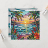 Tropical Paradise | Coastal Blank Kaart (Voorkant / Achterkant in situ)