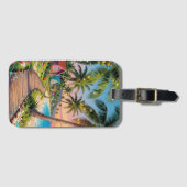 Tropical Paradise Coastal Seaside Cottage Ocean  Bagagelabel (Voorkant (horizontaal))