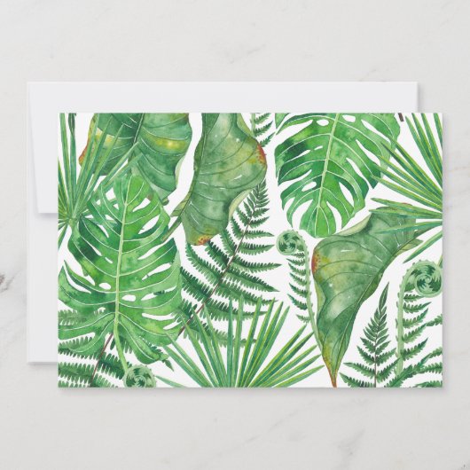 Tropical Paradise Flamingo verlaat Vrijgezellenfee Kaart (Achterkant)