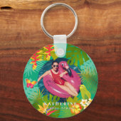 Tropical Paradise Groene Sleutelhanger (Voorkant)