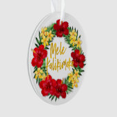 Tropical Paradise Hawaiian Holiday Wreath Ornament (voorkant)