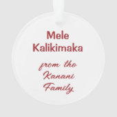 Tropical Paradise Hawaiian Holiday Wreath Ornament (achterkant)