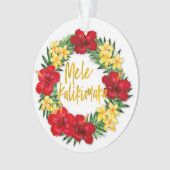 Tropical Paradise Hawaiian Holiday Wreath Ornament (voorkant)