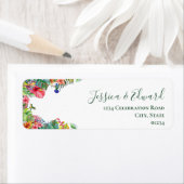 Tropical Paradise Hibiscus Hawaïaans adreslabel Etiket (Insitu)