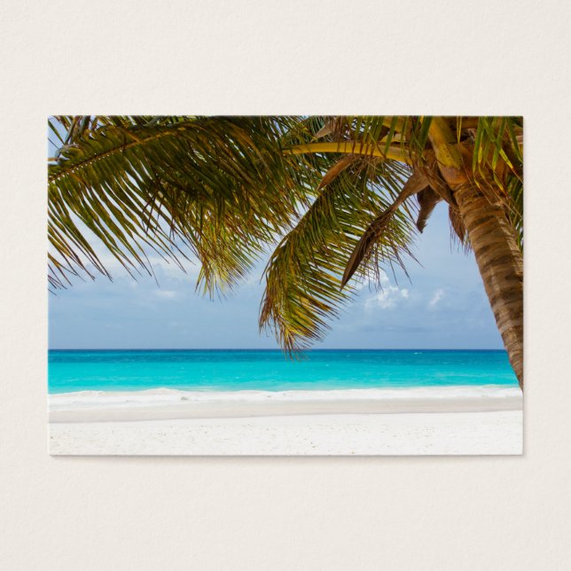 Tropical Paradise Island Beach Water Sand surf Visitekaartjes (Voorkant)