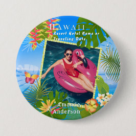 Tropical Paradise Memory Zee Foto Ronde Button 7,6 Cm