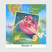 Tropical Paradise Memory Zee Foto Sticker (Vel)